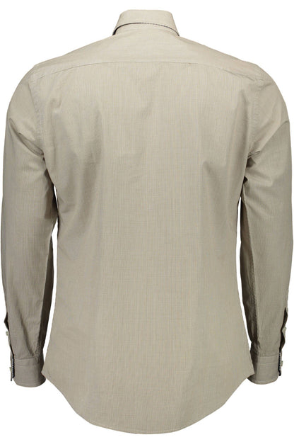 Elegant Beige Narrow Fit Cotton Shirt