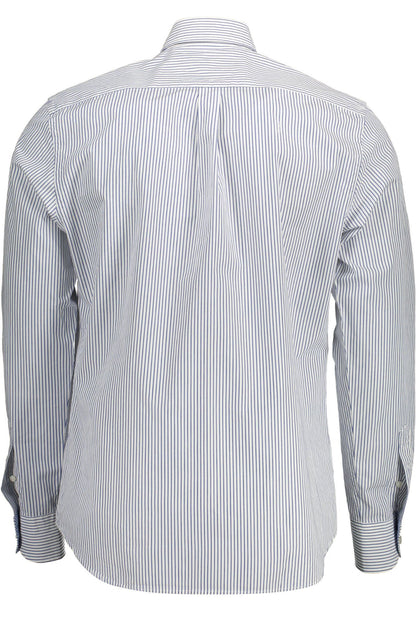 Elegant Blue Long Sleeve Cotton Shirt