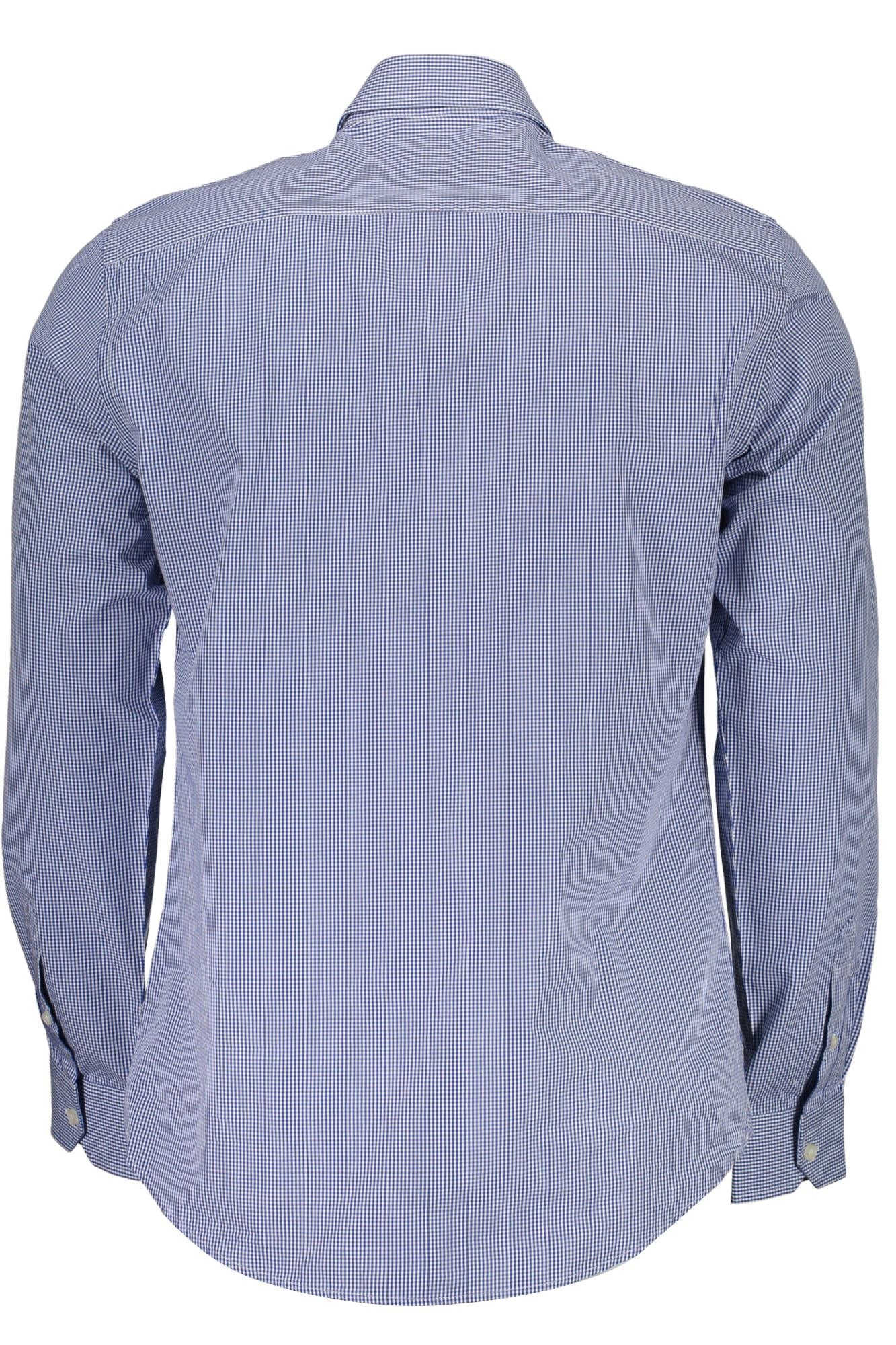 Elegant Blue Narrow Fit Long Sleeve Shirt