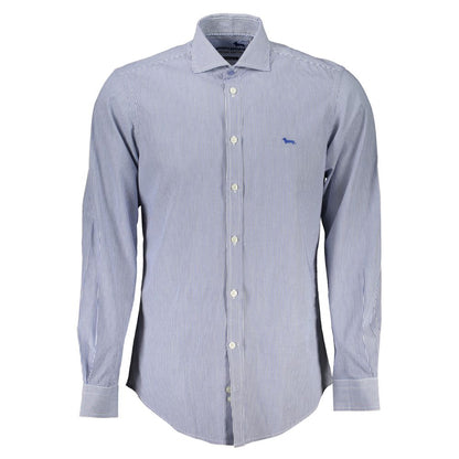 Elegant Blue Organic Cotton Shirt