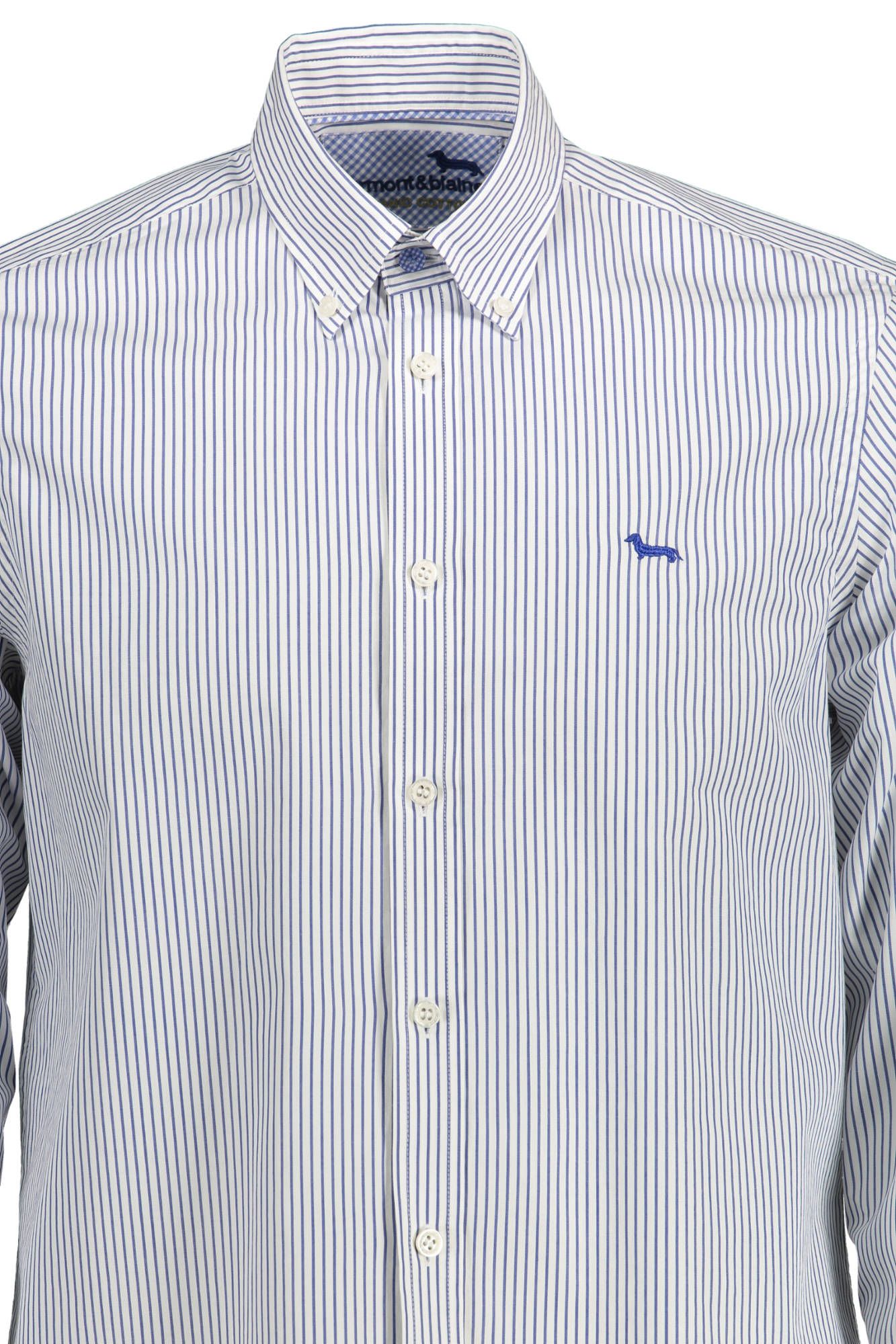 Elegant Blue Long Sleeve Cotton Shirt