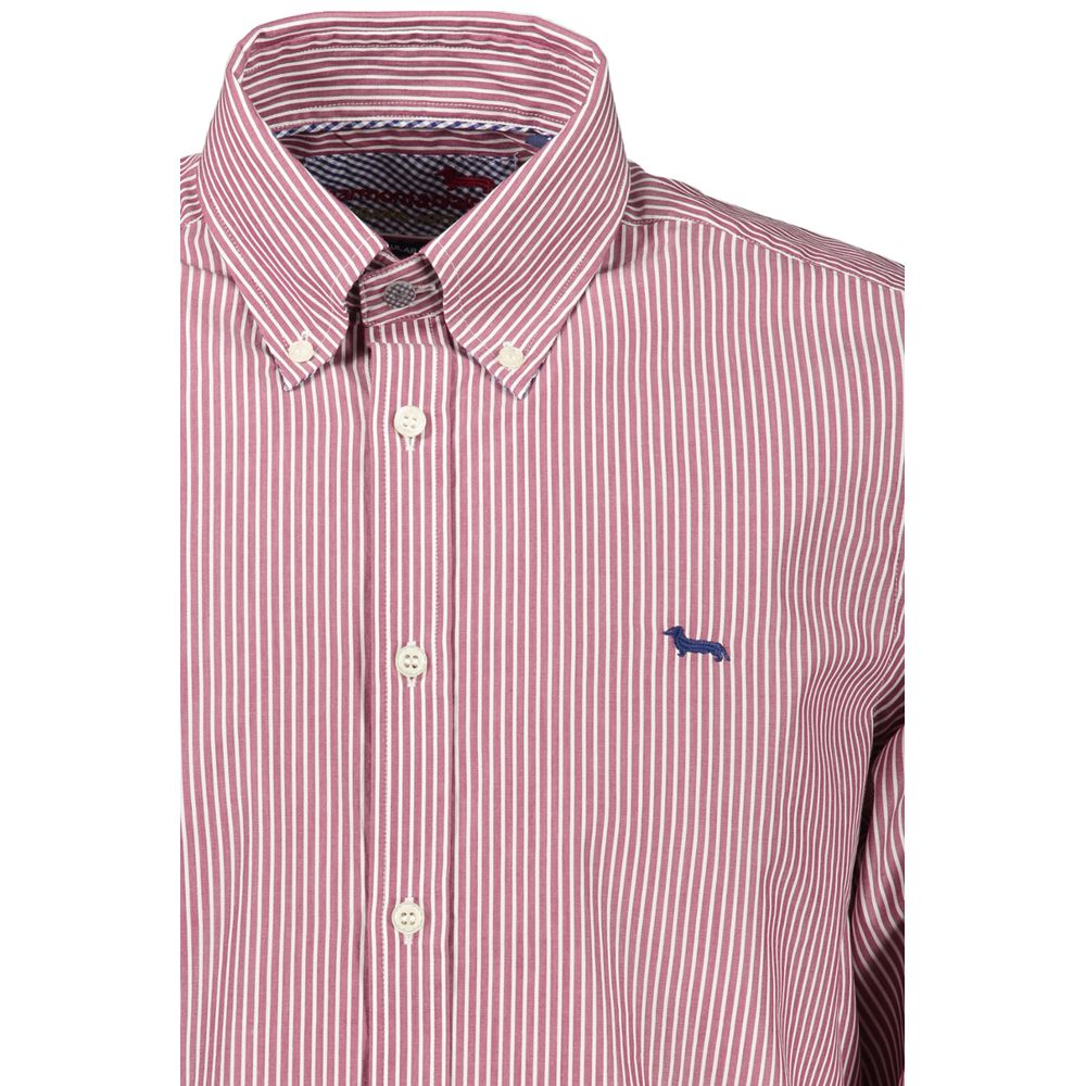Elegant Pink Narrow Fit Long Sleeve Shirt
