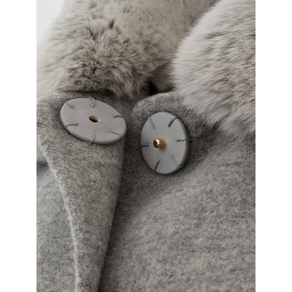 Elegant Gray Wool Jacket for Timeless Style