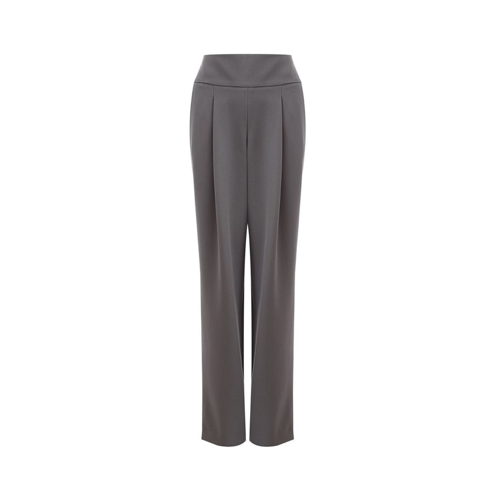 Chic Gray Wool Trousers for Sophisticated Style