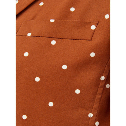 Chic Cotton Brown Jacket for the Modern Woman