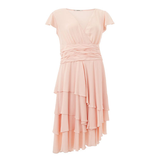Elegant Pink Acetate Dress