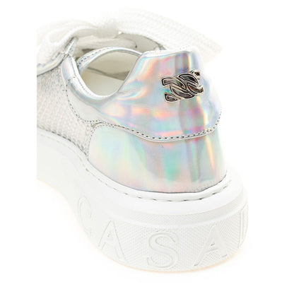 Silver Eco Leather Chic Sneakers