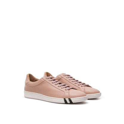 Elegant Pink Leather Sneakers for Women