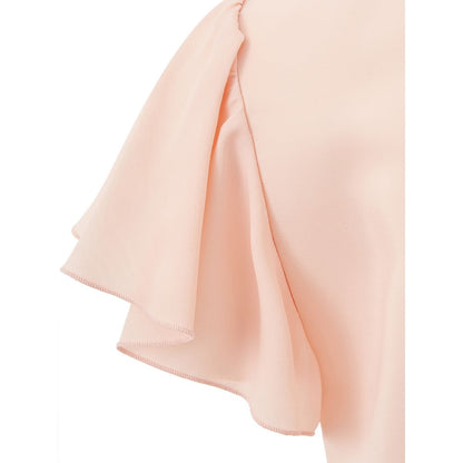 Elegant Pink Acetate Dress