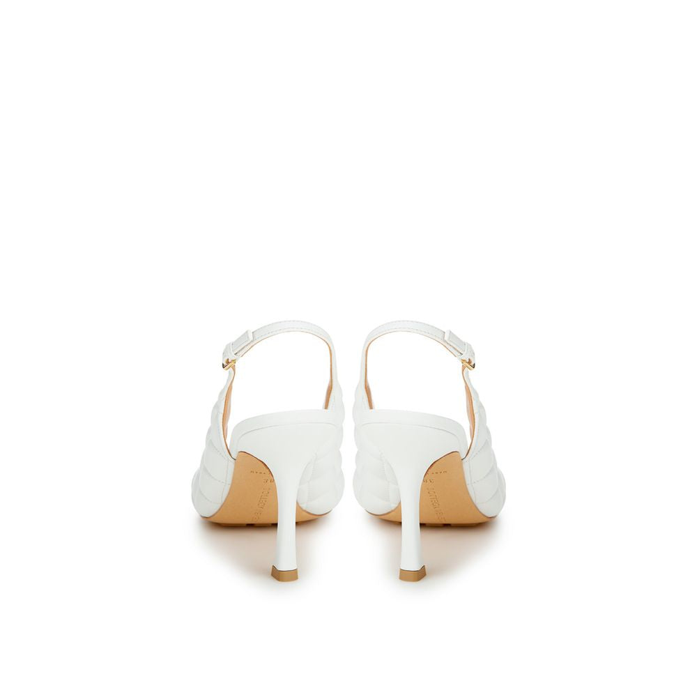 Elegant White Leather Sandals