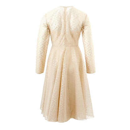 Beige Cotton Elegance Dress