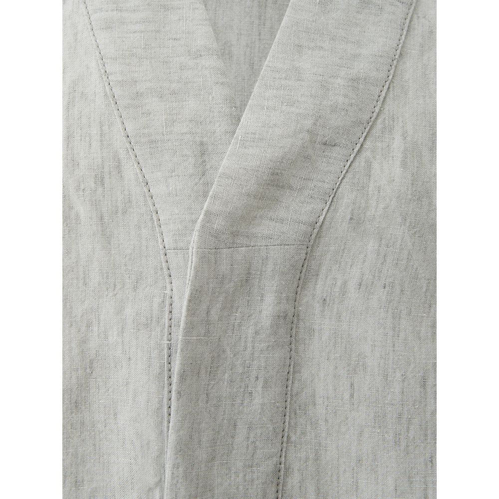 Elegant Gray Linen Jacket for Men