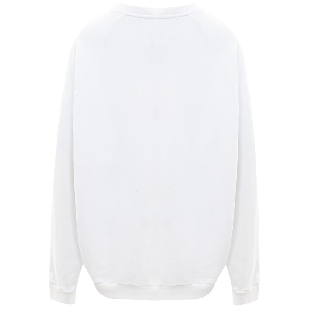 Elegant Cotton Knit Sweater in Pristine White