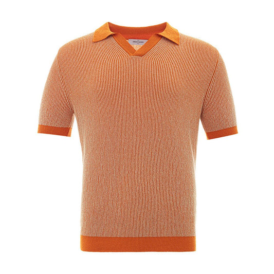 Elegant Cotton Polo Shirt in Vibrant Orange
