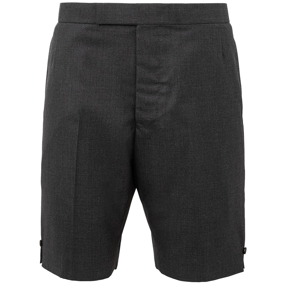 Elegant Wool Shorts in Classic Gray