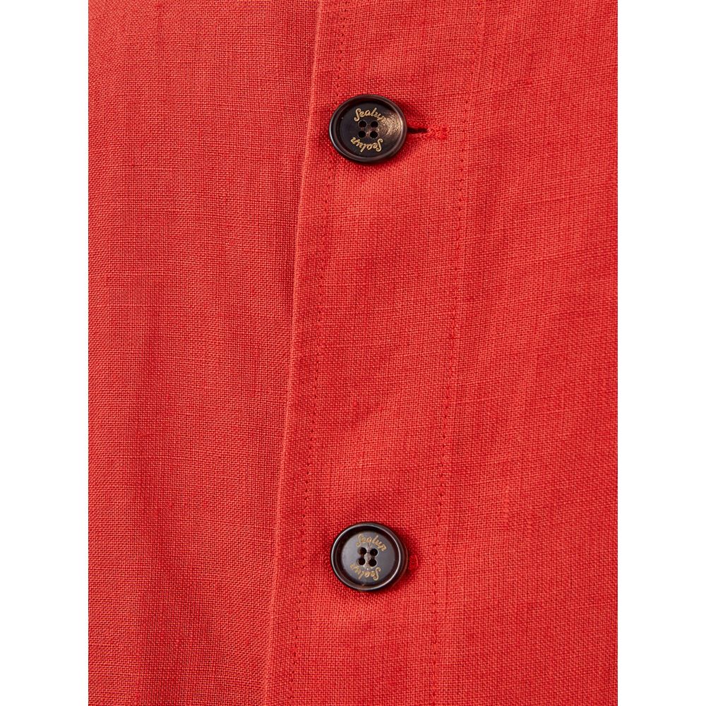 Elegant Orange Polyester Jacket