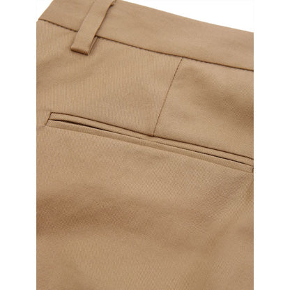 Elegant Brown Cotton Trousers for Women