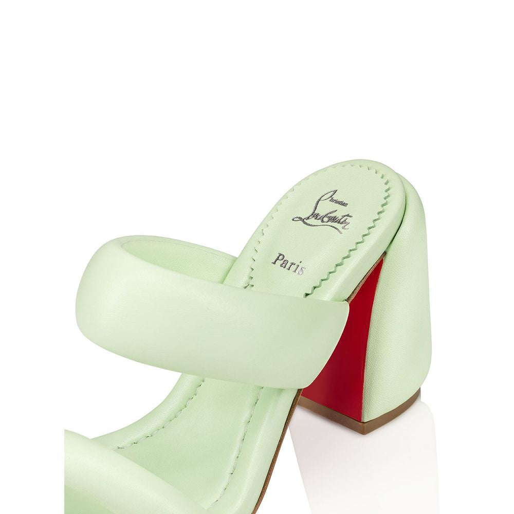 Emerald Elegance Leather Sandals