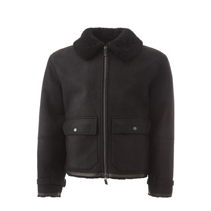 Elegant Black Montone Leather Jacket