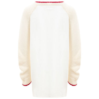 Elegant White Cotton Sweater for Women