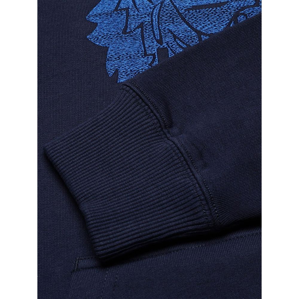 Elegant Blue Cotton Sweater for Men