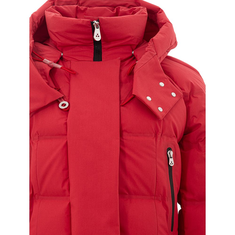 Chic Red Cotton Jacket for Sophisticated Style