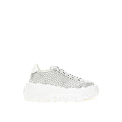 Silver Leather Sneaker