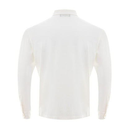 Elegant White Silk-Cotton Blend Shirt