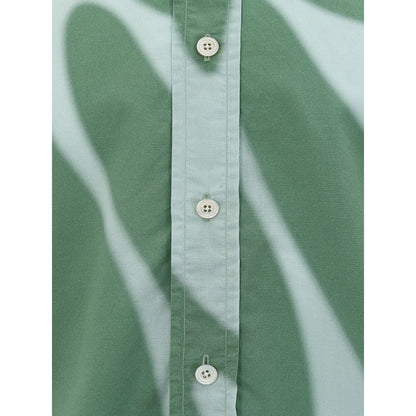 Elegant Green Cotton Shirt for Men