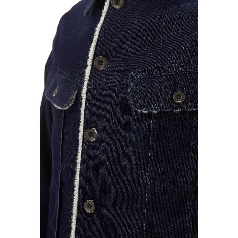 Elegant Cotton Blue Jacket for Men
