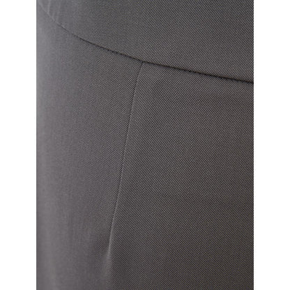 Chic Gray Wool Trousers for Sophisticated Style
