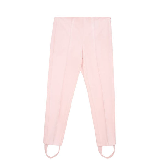 Elegant Pink Viscose Pants for Chic Style