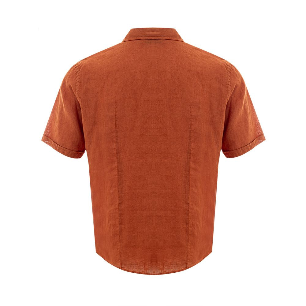 Elegant Linen Brown Shirt for Men