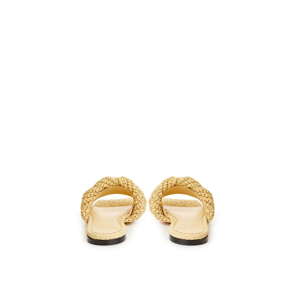 Beige Raffia Elegance Sandals