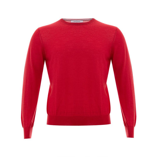 Elegant Red Wool Sweater for Men