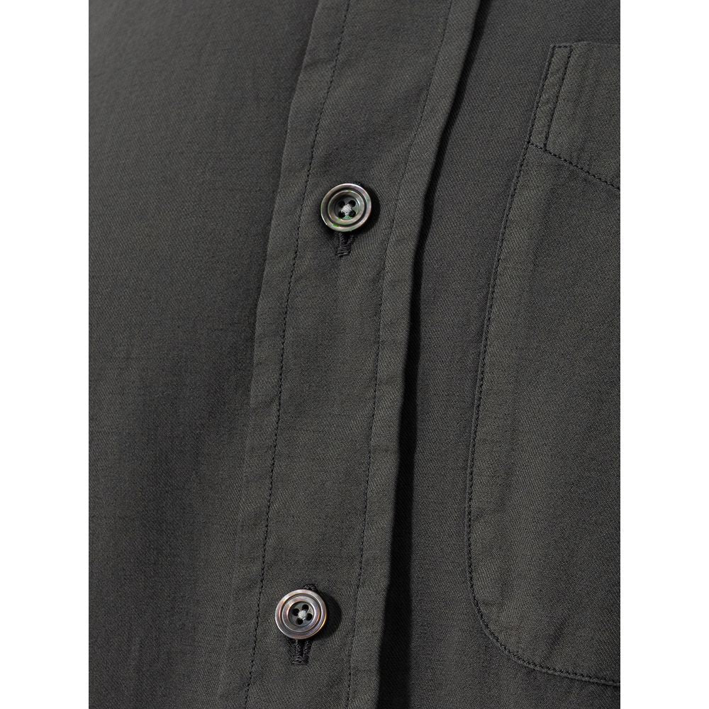 Elegant Gray Cotton Shirt for Men