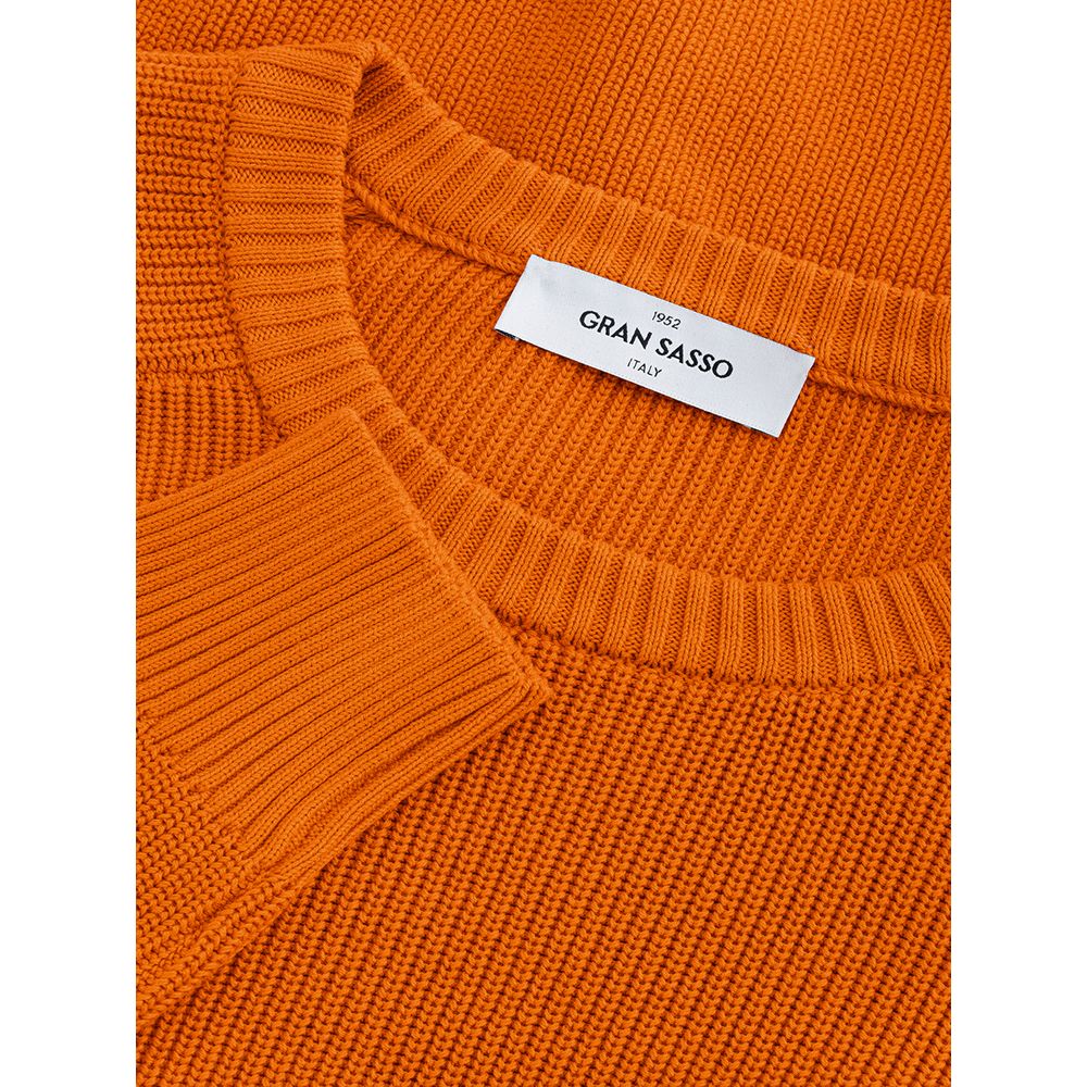 Italian Cotton Chic Orange Sweater
