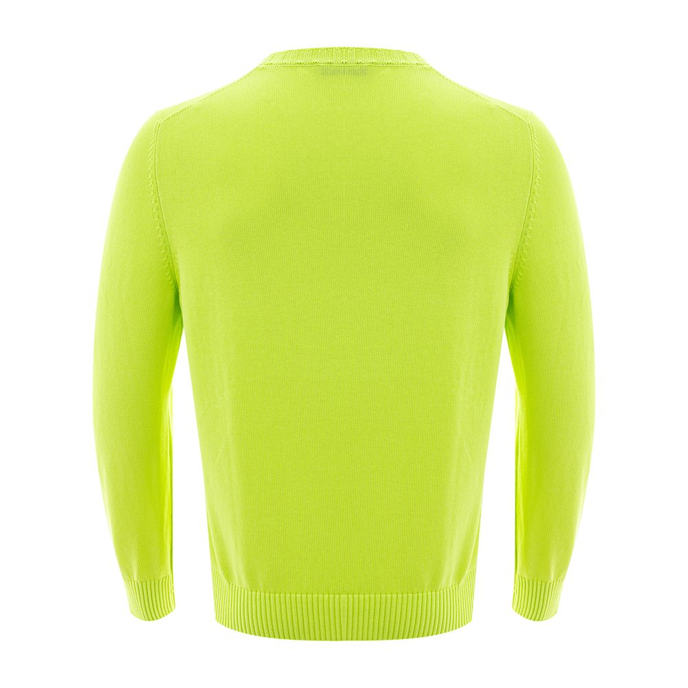 Radiant Yellow Italian Cotton Sweater for Men