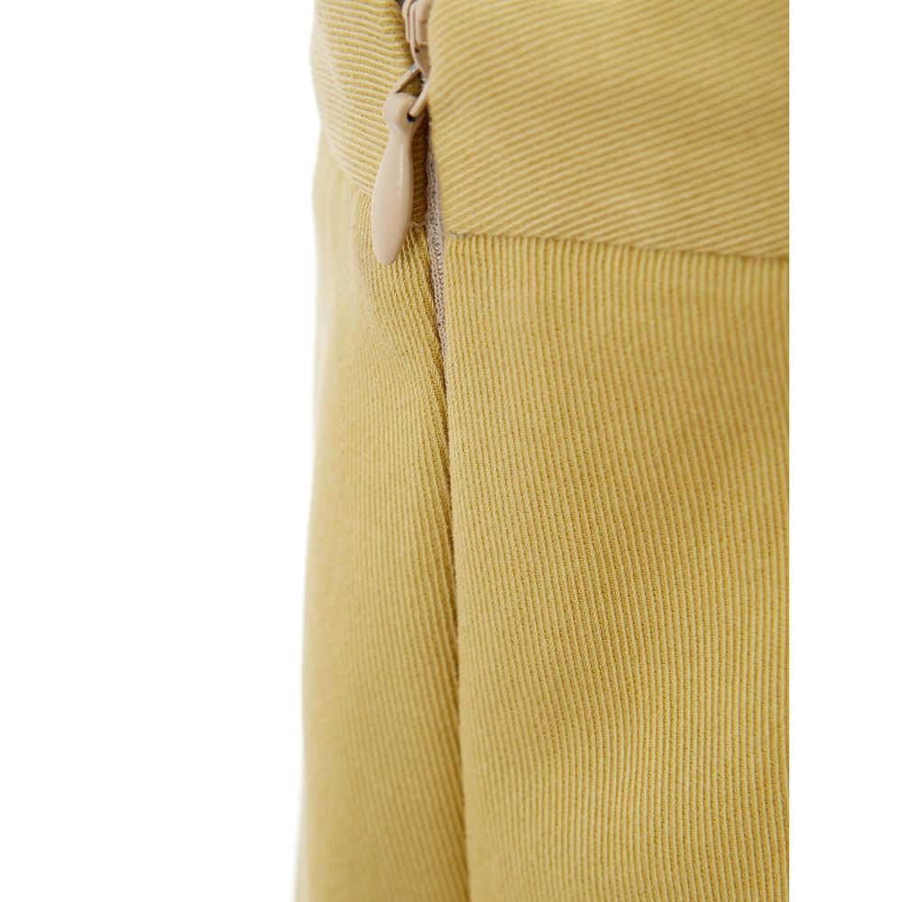 Golden Elegance Cotton Pants