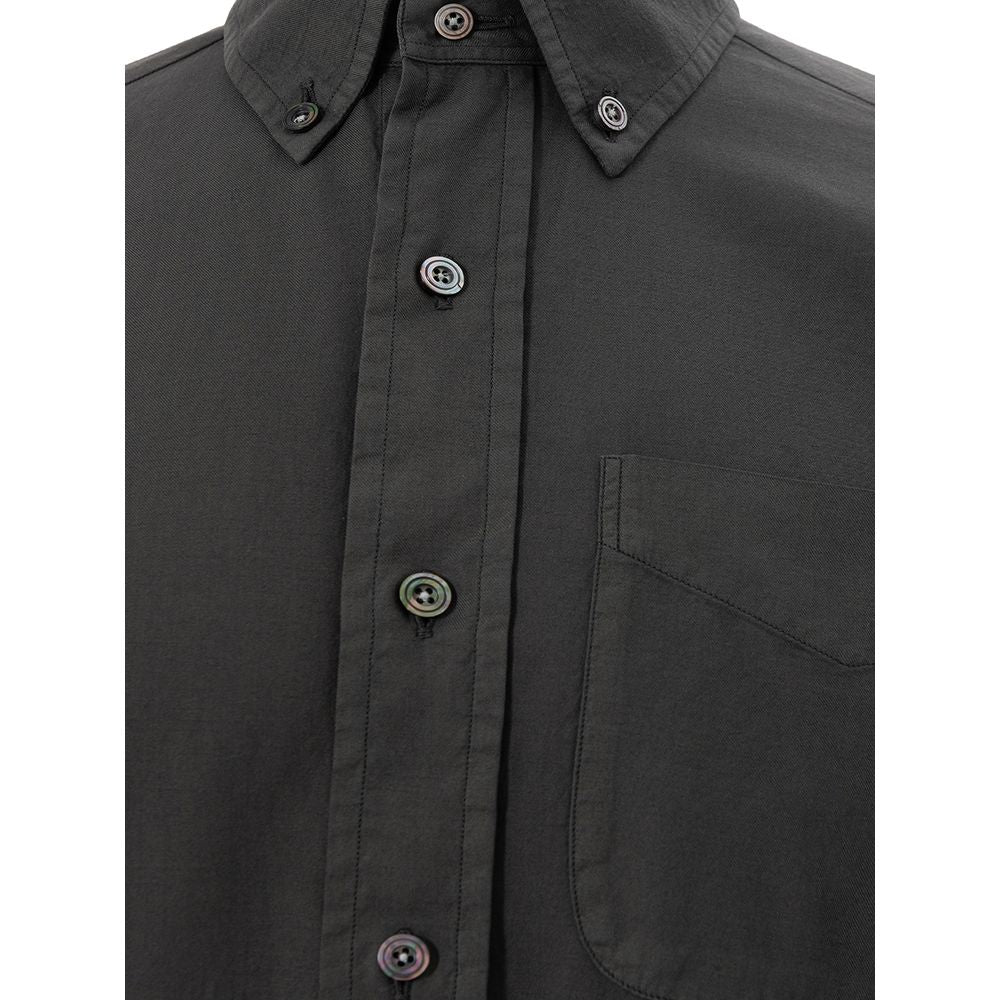 Elegant Gray Cotton Shirt for Men