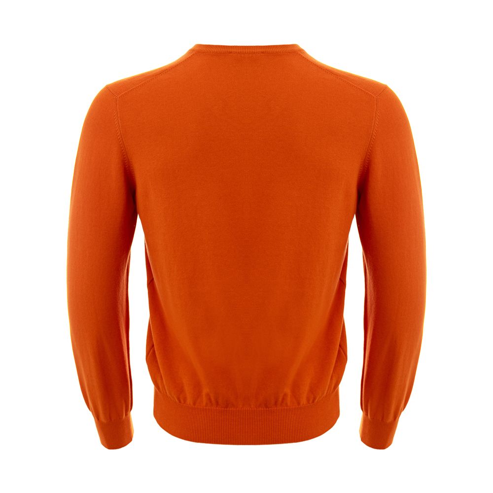 Elegant Cotton Orange Sweater for Men