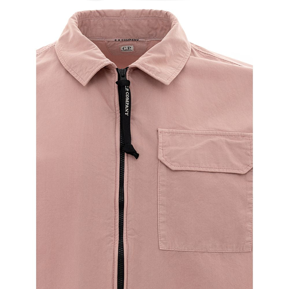 Chic Pink Cotton Shirt for Men