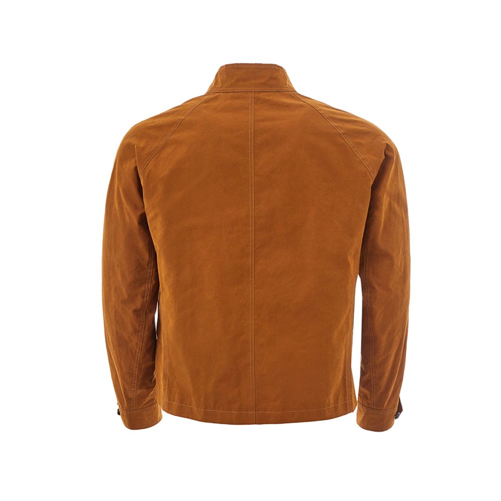 Elegant Brown Polyamide Jacket for Men