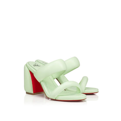 Emerald Elegance Leather Sandals