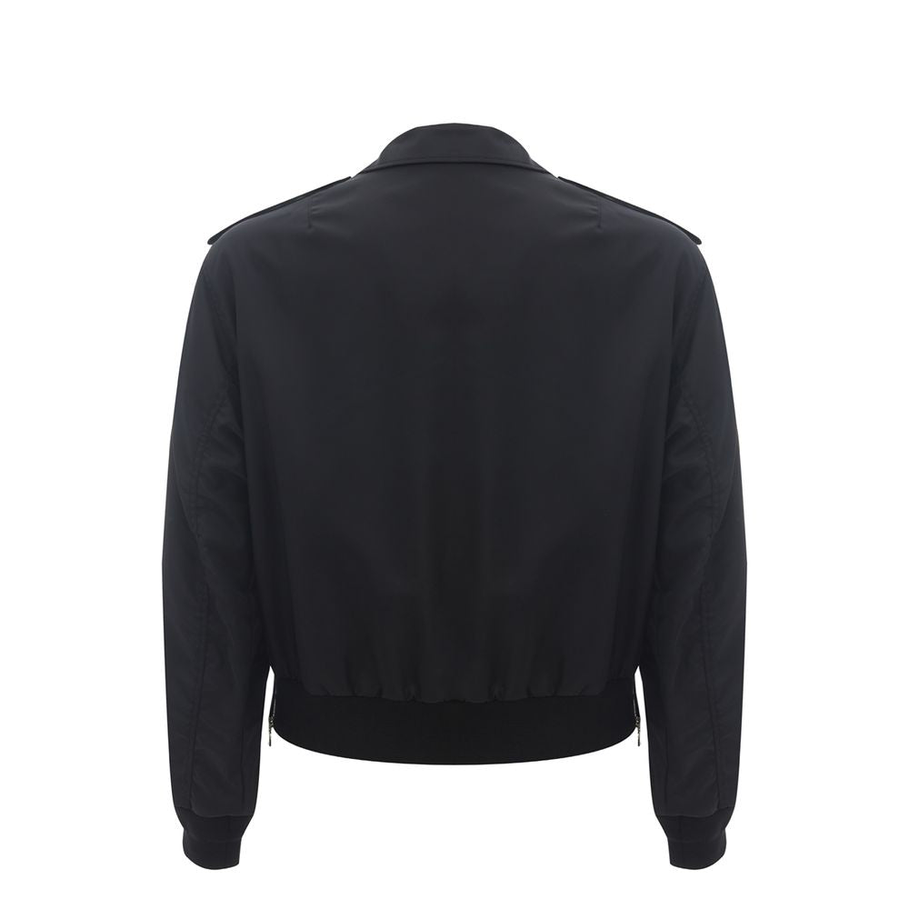 Elegant Black Polyamide Jacket for Men