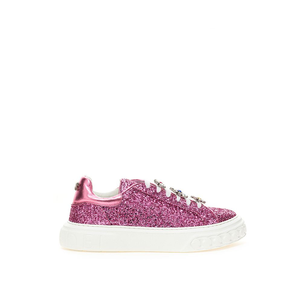 Chic Fuchsia Leather Sneakers