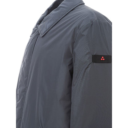 Elegant Gray Polyamide Men's Jacket