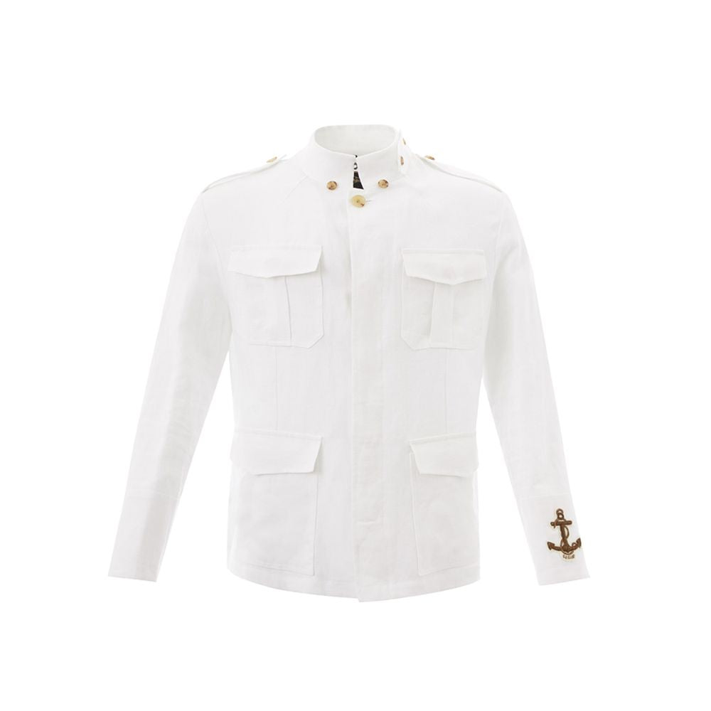 Pristine White Italian Linen Jacket