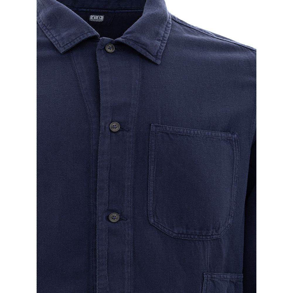 Elevated Cotton Blue Shirt for the Modern Man