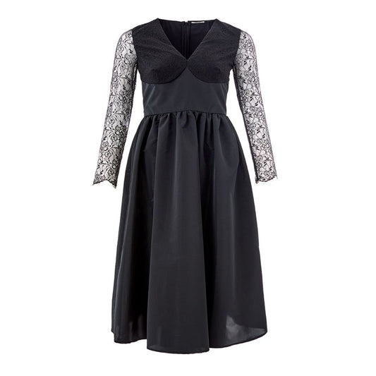 Elegant Black Polyester Dress